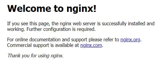 Nginx 기본 페이지